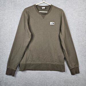 The North Face Men's Dark Green Heritage Patch Crew Sweatshirts Sz L